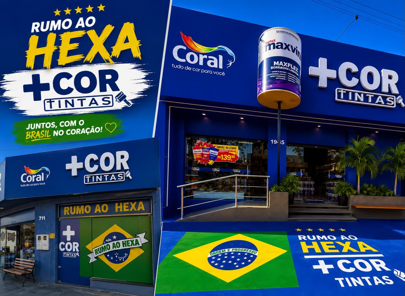 Post +COR Tintas no Instagram